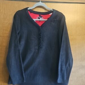 Croft & Barrow Black and Red Top